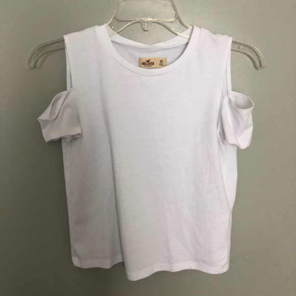 Hollister Tops - white cold shoulder top